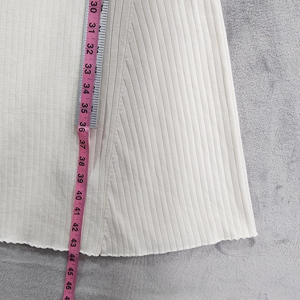 NEW Lucky Brand Dress Womens L White Black Stripe V-Neck Sweater Midi A-Line - Picture 13 of 14